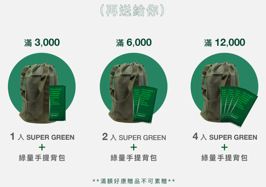 12月團購開跑【GREENERGIZE  綠量】天然綠蔬超級食物，超值組合限時開團中